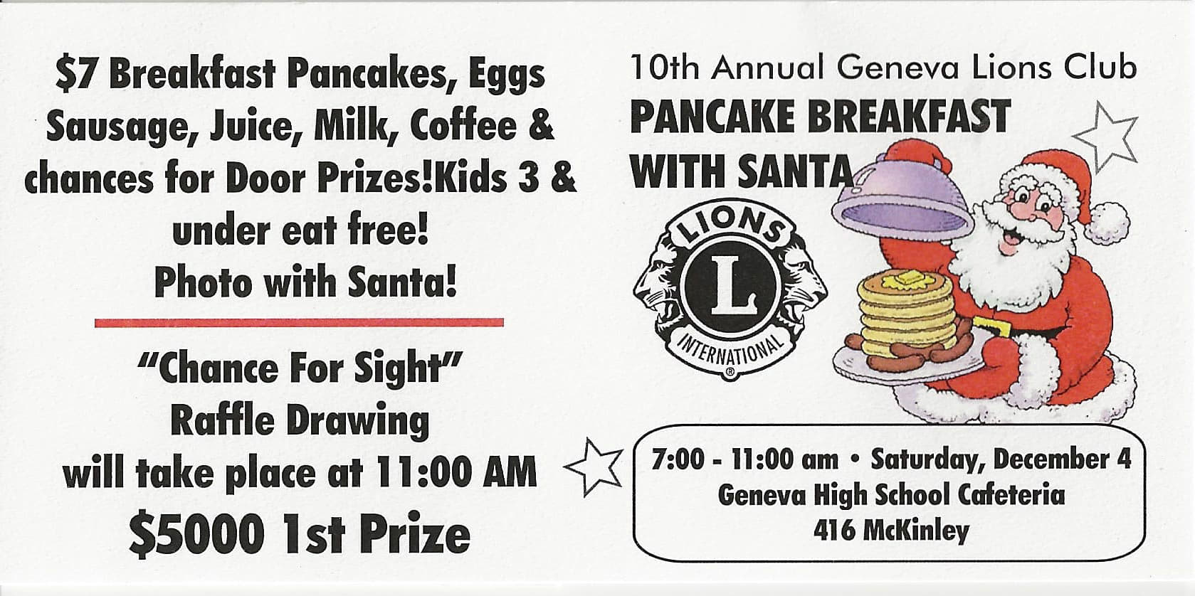 Pancake Breakfast | Geneva Lion's Club